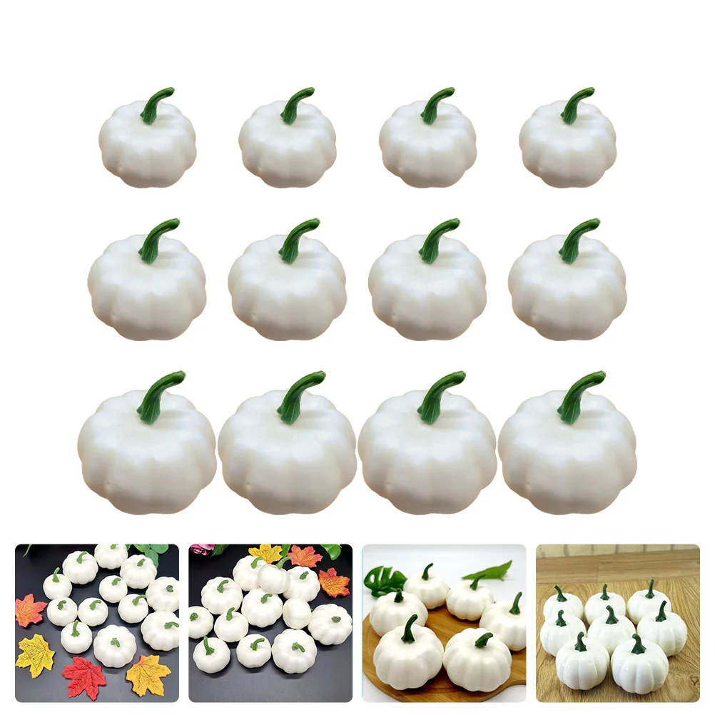 

Pumpkins Pumpkin White Decor Artificial Fake Bulk Decorations Thanksgiving Fall Harvest Foamlifelike Decoration Home Simulation