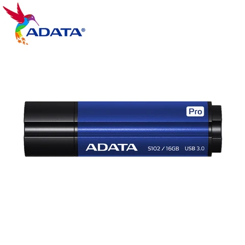 Оригинальный USB 3.0 ADATA S102 Pro USB-накопитель 16 ГБ Pendrive Высокоскоростной мини-U-диск Pen Drive U Stick Синий USB-накопитель