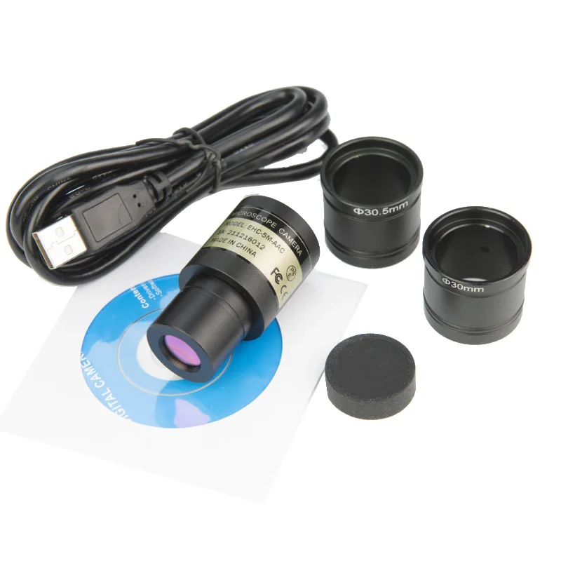 5.0MP USB Video CCD Camera Biological Stereo Microscope Image Capture industrial Electronic Eyepiece with 2 adapter