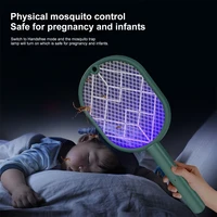 2 in 1 upgrade electric insect racket swatter zapper usb rechargeable summer mosquito swatter kill fly bug zapper killer trap