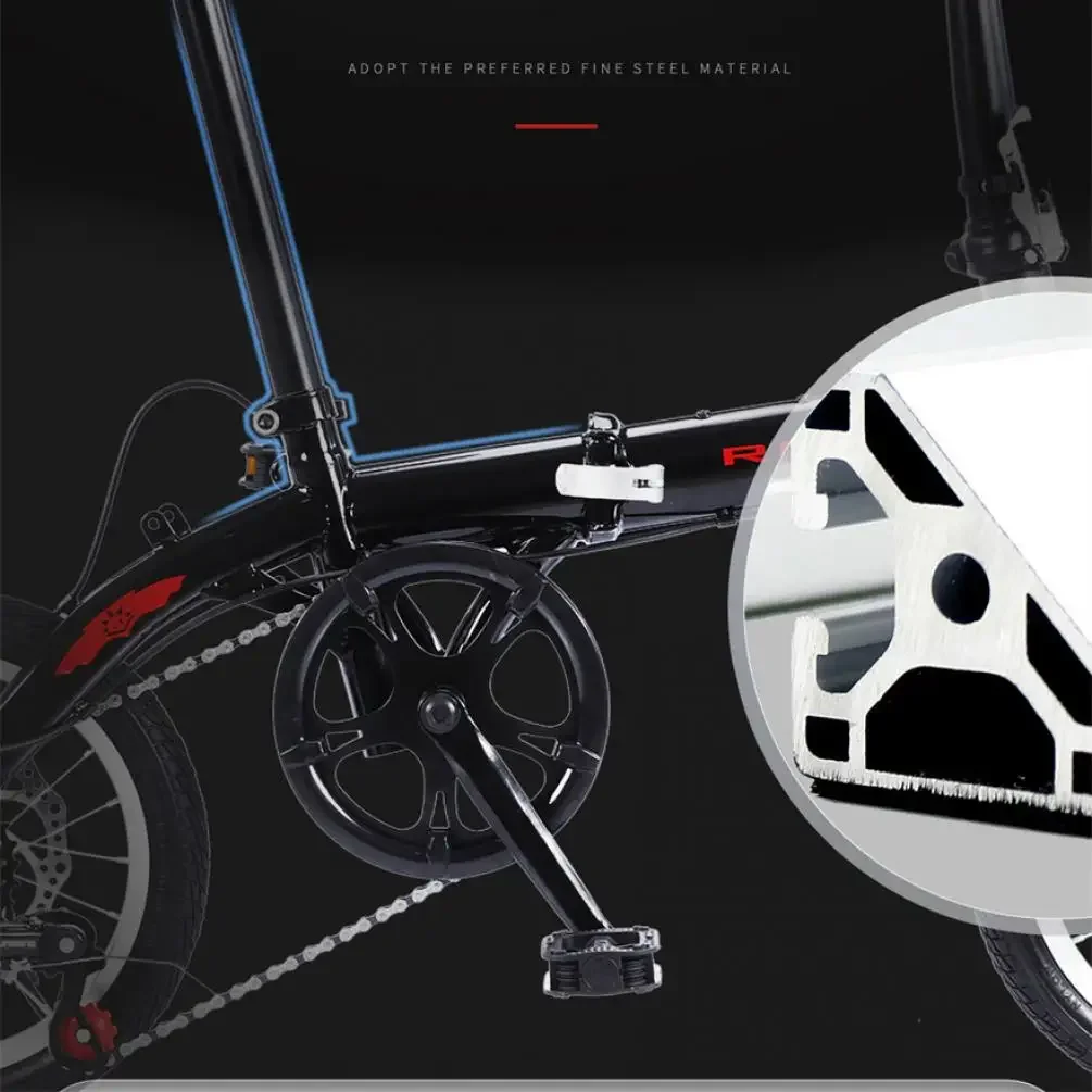 Litepro 14 16-дюймовый складной велосипед с рамой из углеродистой стали