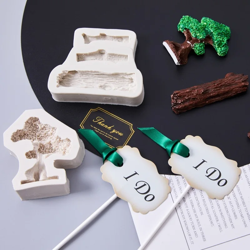 

3D Forest Series Fondant Silicone Mold Kitchen Baking Stump Squirrel Baking Mold Aromatherapy Candle DIY Mould