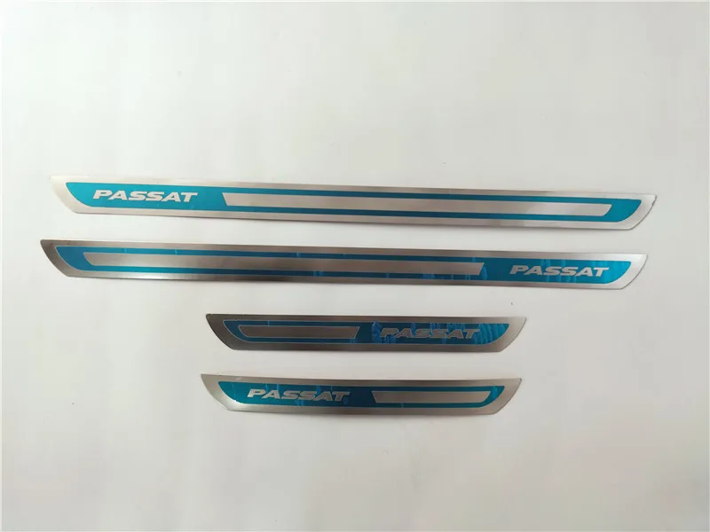 

4 шт./партия, ультратонкая Накладка на порог автомобиля Volkswagen Passat B7