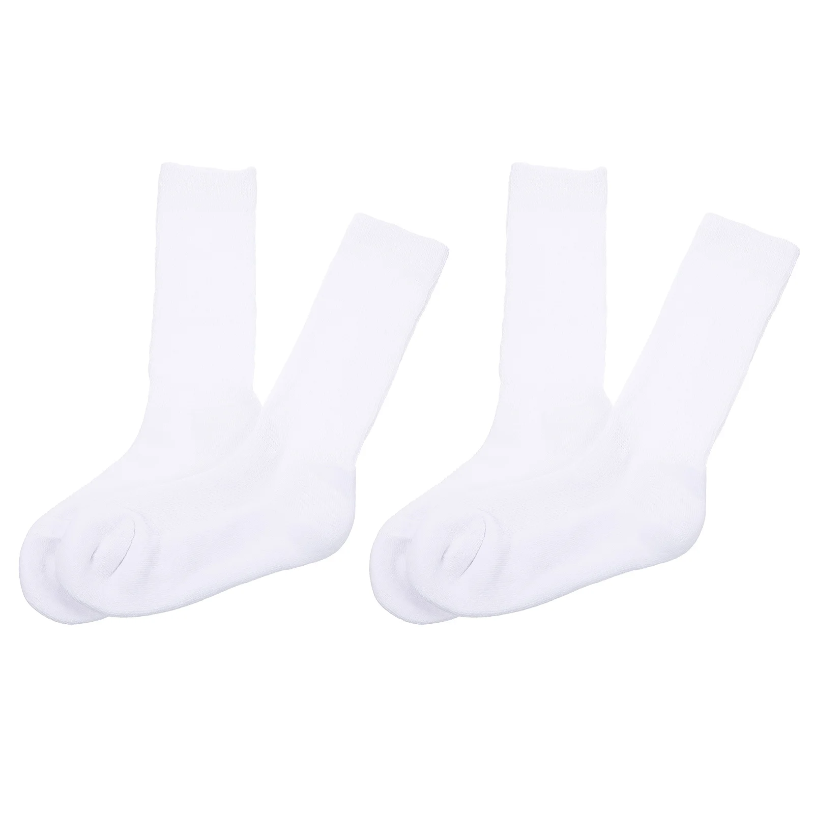 

2 Pairs of Supple Socks Care Socks Elastic Nursing Socks (White)