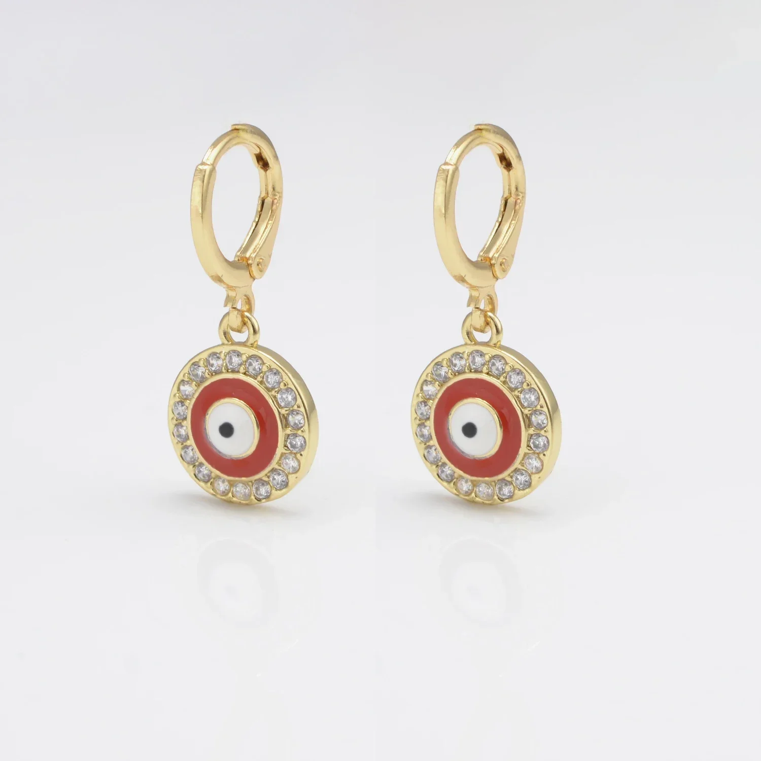 Женские круглые серьги-подвески 2 пары