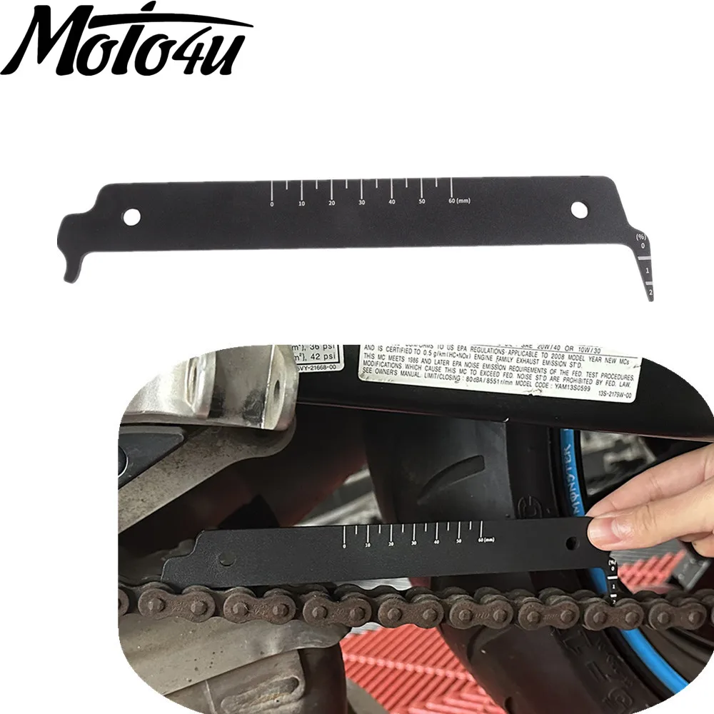 

Индикатор износа цепи мотоцикла, универсальный крючок для цепи, измерительный инструмент, линейка для цепей 420/428/520/525/530