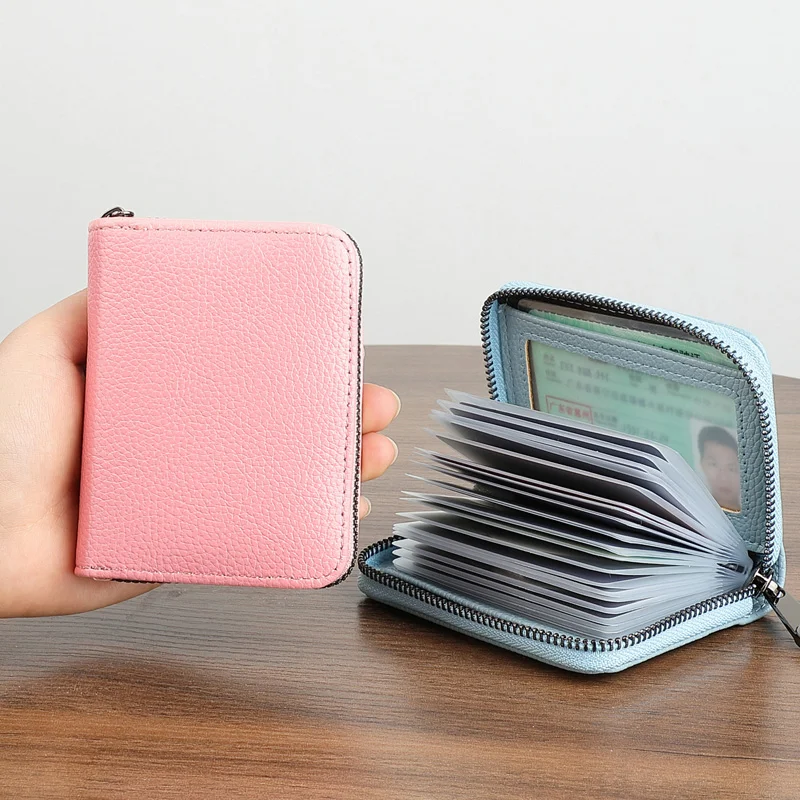 New Zipper Card Bag Ladies ID Package Multifunctional Small Wallet Women's Coin Purse Driver's License Card Holder ID Cover