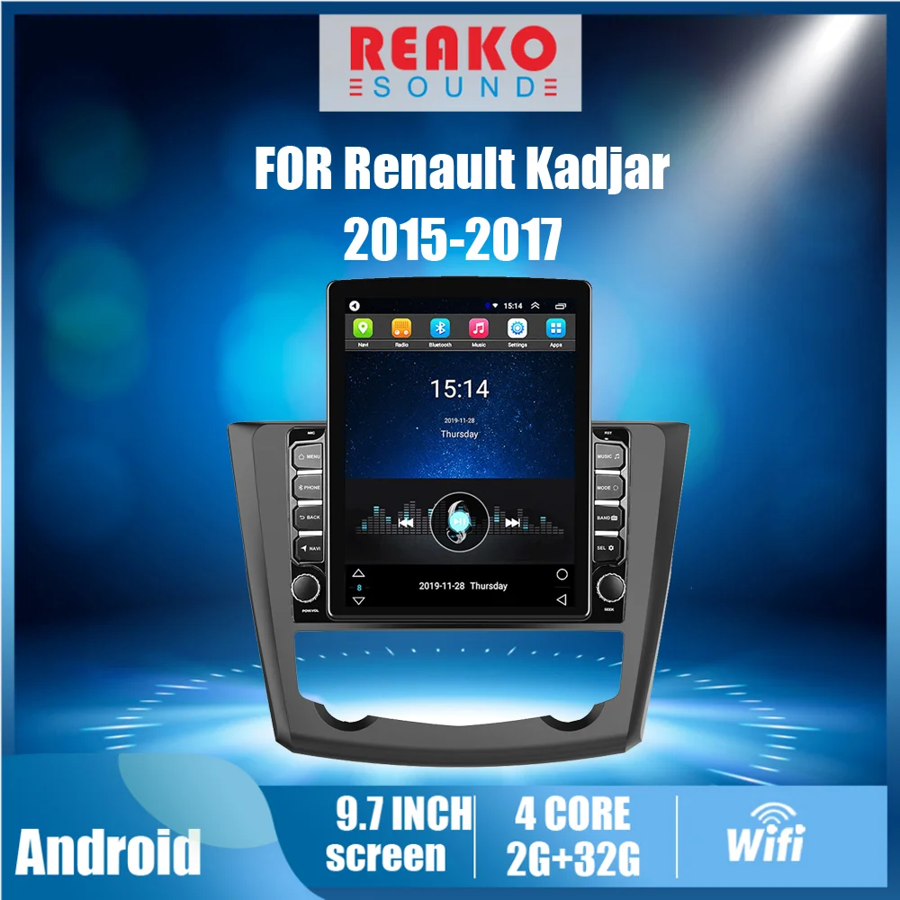 

For Renault Kadjar 2015-2017 2 Din 9.7" 4G Carplay Tesla Screen Car Multimedia Player GPS Navigator Android Autoradio head unit