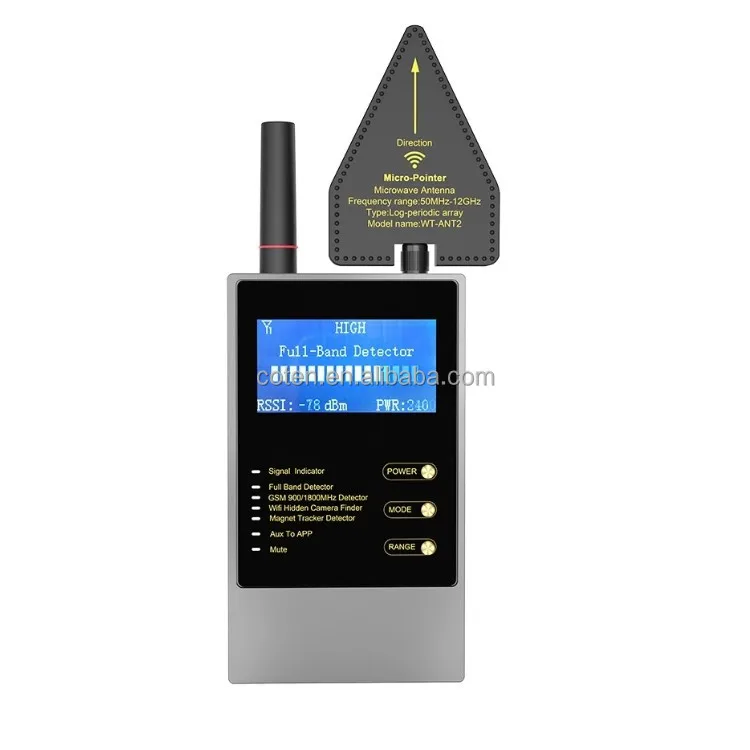 WT10 Детектор шпионских ошибок RF-детектор Встроенная аккумуляторная батарея Wi-Fi GSM