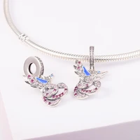 valentines day s925 sterling silver couple anime jewelry components pendant autumn charm bracelets beads for jewelry making