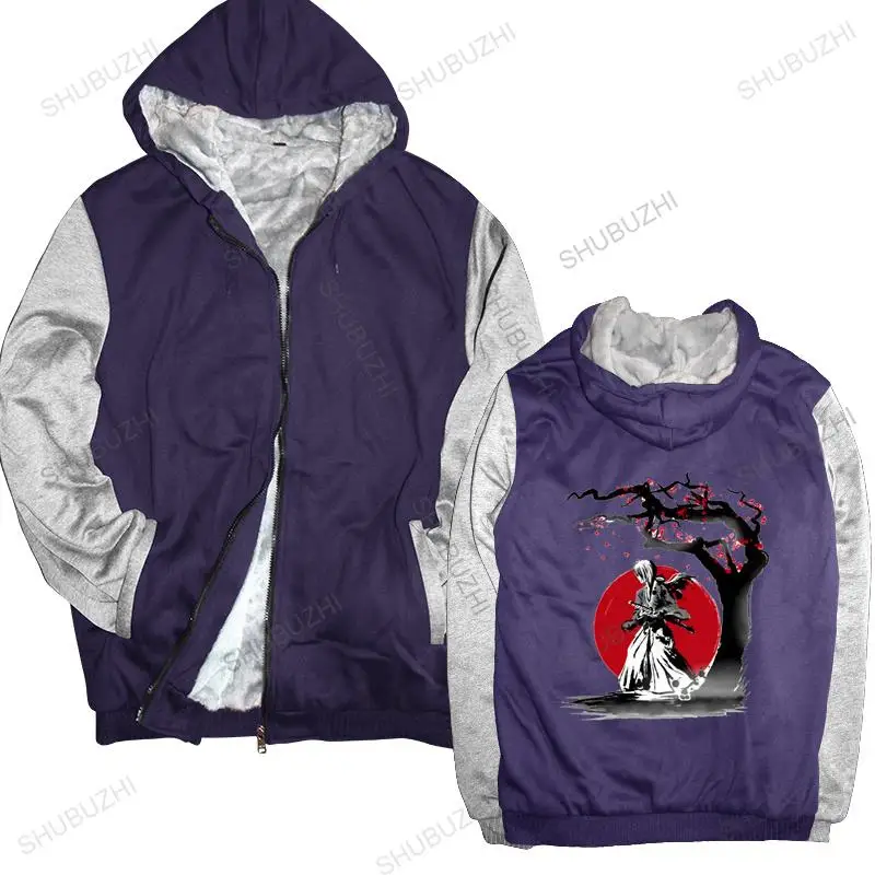 

autumn winter hoodies Japanese Rurouni Kenshin warm coat Samurai X thick hoody Anime Manga Himura Kenshin Swordsman men hoody