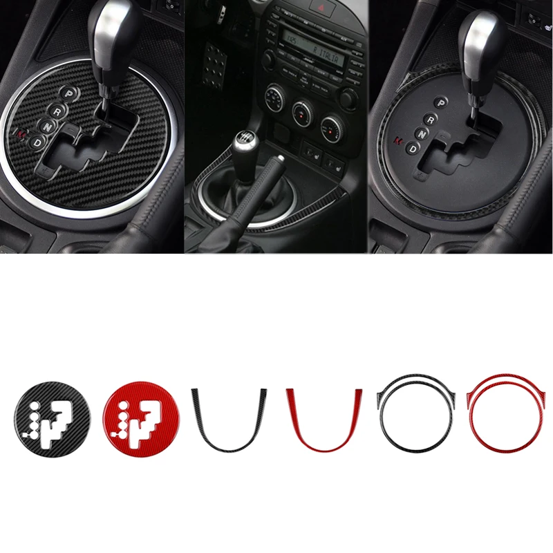 

Carbon Fiber For Mazda Mx-5 Miata Nc 2009-2015 Car Transmission Shift Panel Sticker Performance Trim Decals Interior Accessories