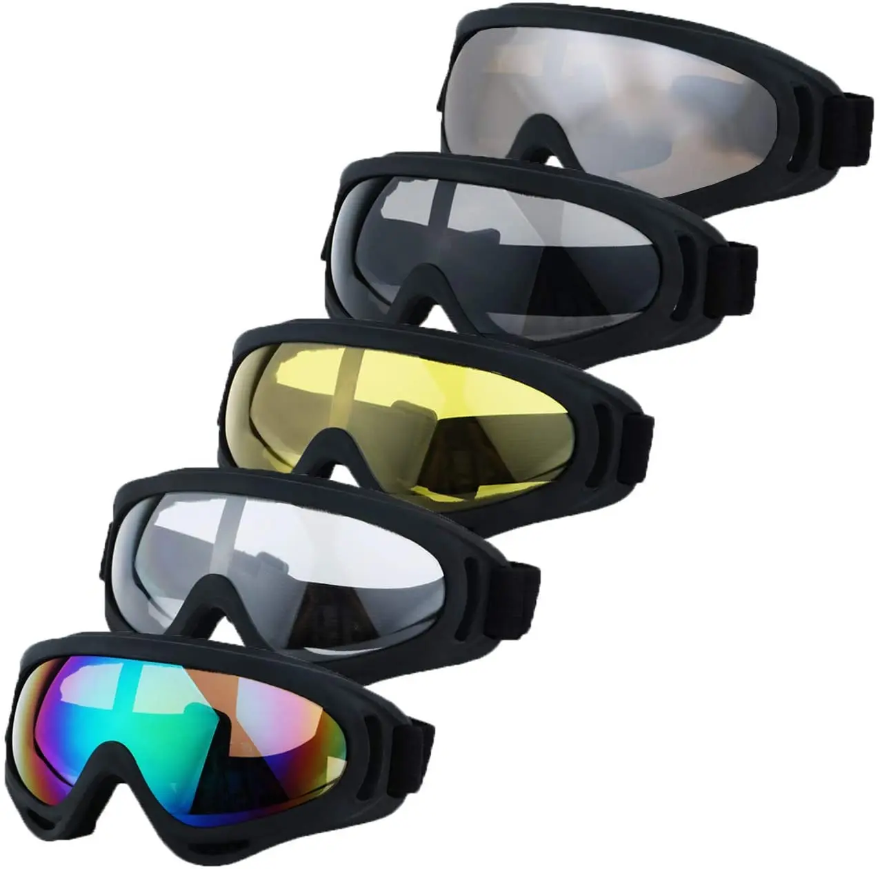 

1 Pcs Winter Windproof Skiing Glasses Goggles Outdoor Sports CS Glasses Ski Goggles UV400 Dustproof Moto Cycling Sunglasses