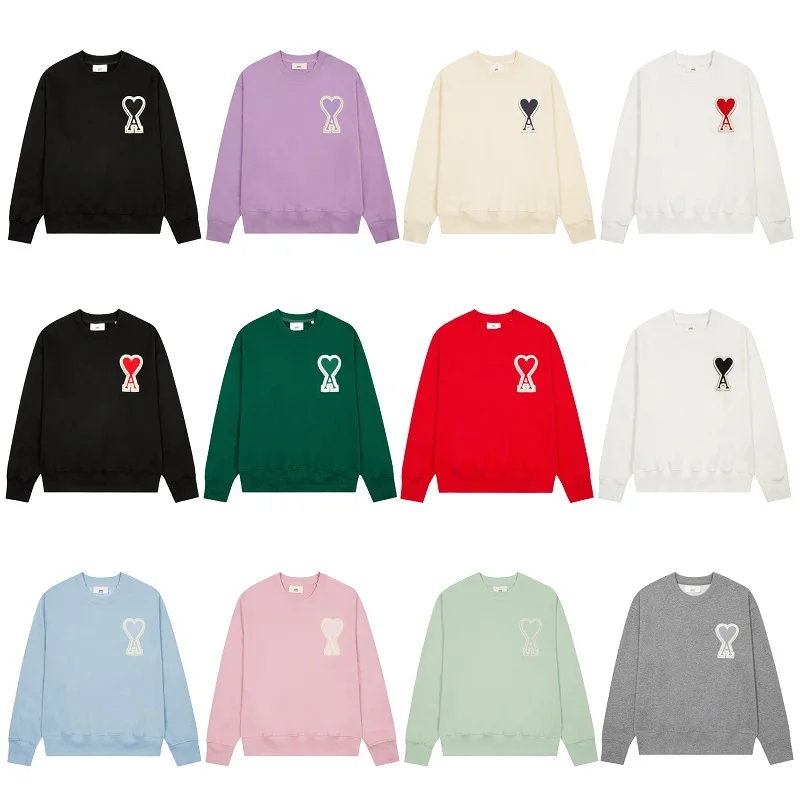 

2022 Autumn Winter New South Korean Fashion Men's Hoodie Sportswear A-line Love Cotton Round Neck Oversized Size Male And Female