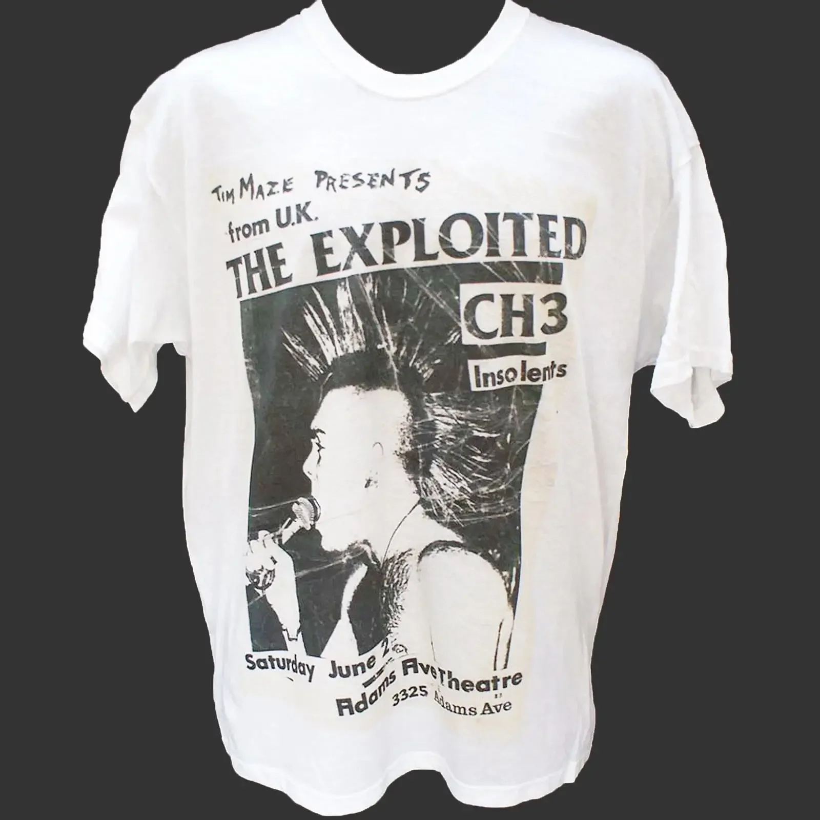 Фото Футболка THE EXPLOITED PUNK ROCK HARDCORE METAL унисекс S-3XL, винтажная, с эффектом потертости, дышащая, дизайнерская одежда, мягкая, унисекс №1