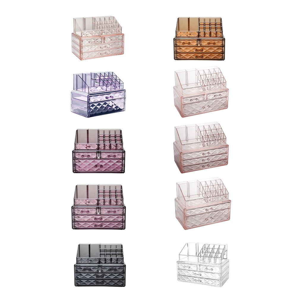 

Plastic Practical And Stylish Cosmetic Storage Box Easy To Install Organizer Storage Box Organizer pink Z8622 24 15 18 7
