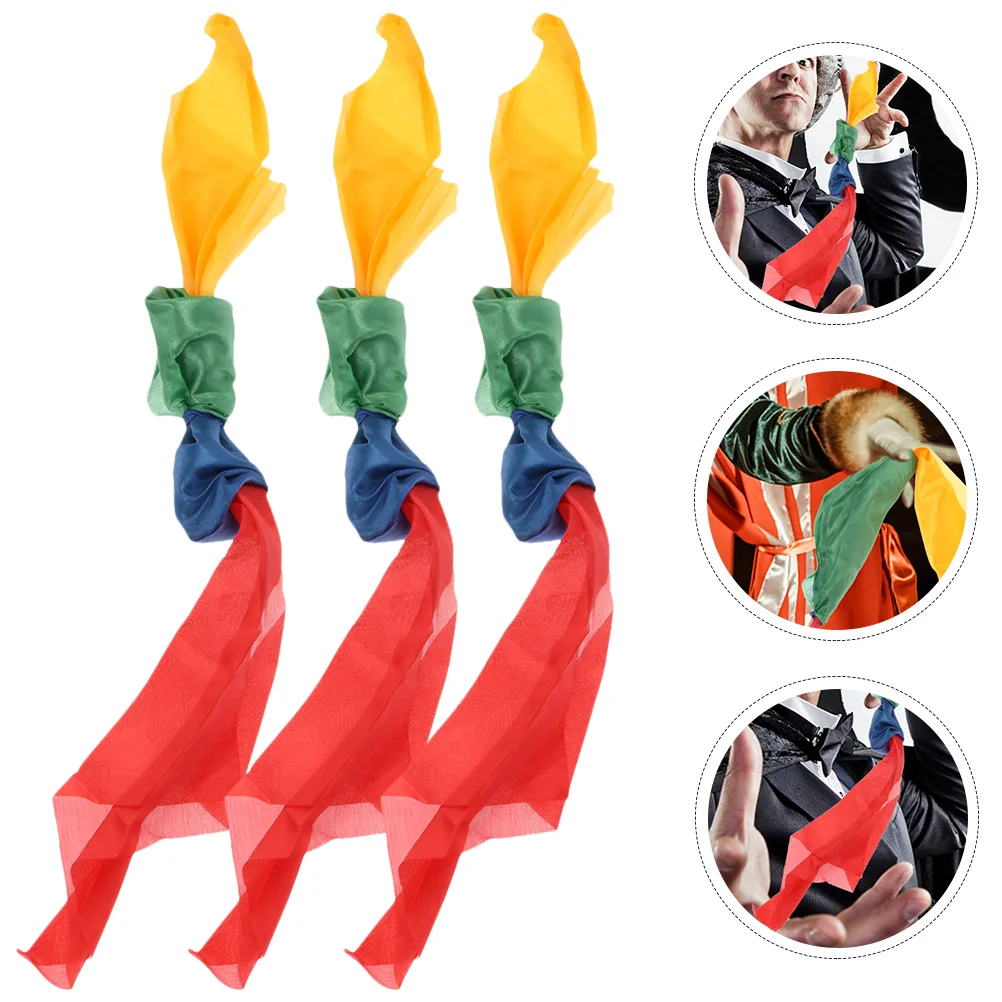 

Scarves Scarf Silk Tricks Magician Color Accessories Trick Play Prop Clown Colorful Handkerchief Change Movement Kids Props