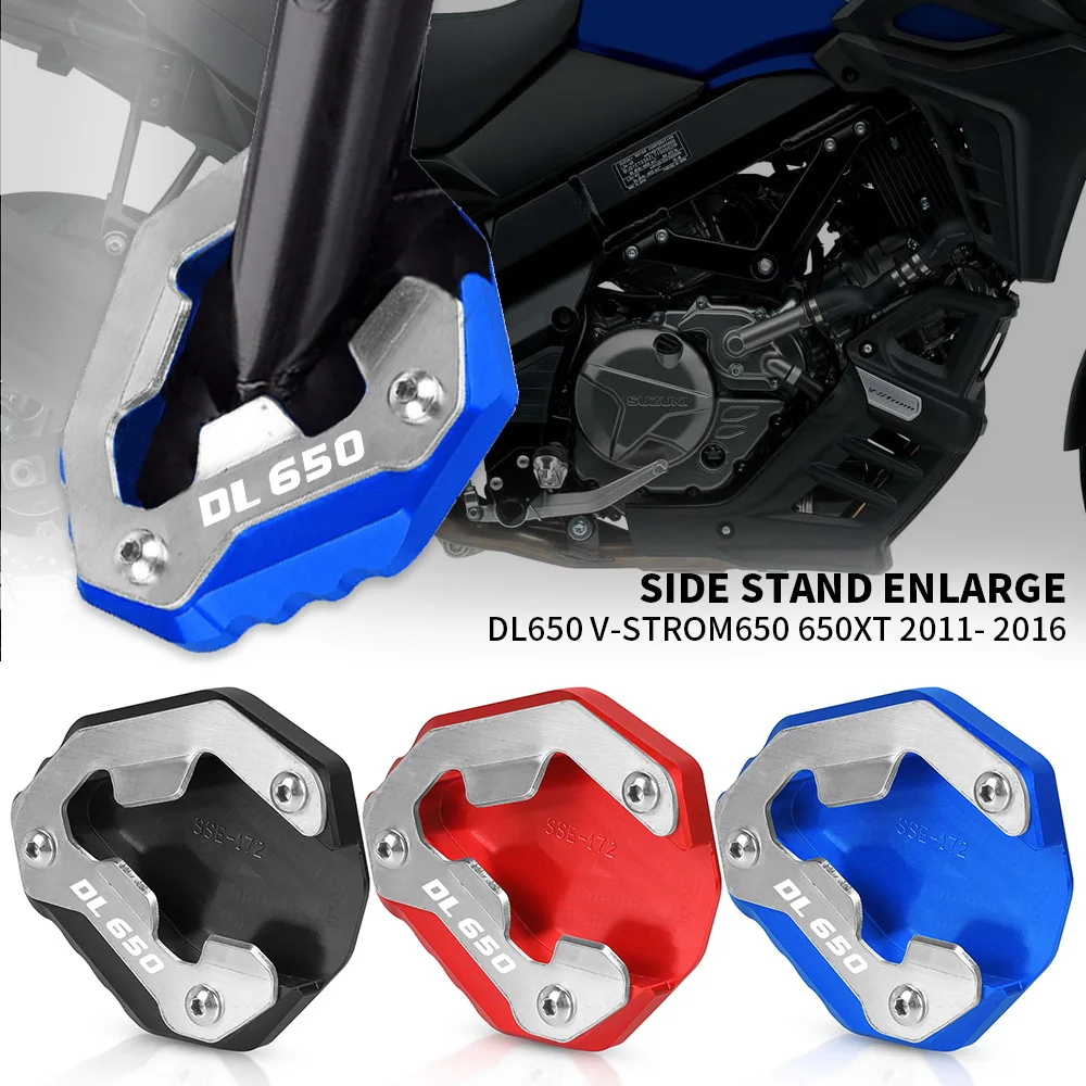 

FOR Suzuki V-Strom 650 650XT 2011- 2016 Motorcycle Foot Side Stand Enlarge Cover Kickstand Pad Support Shell DL 650 V-Strom