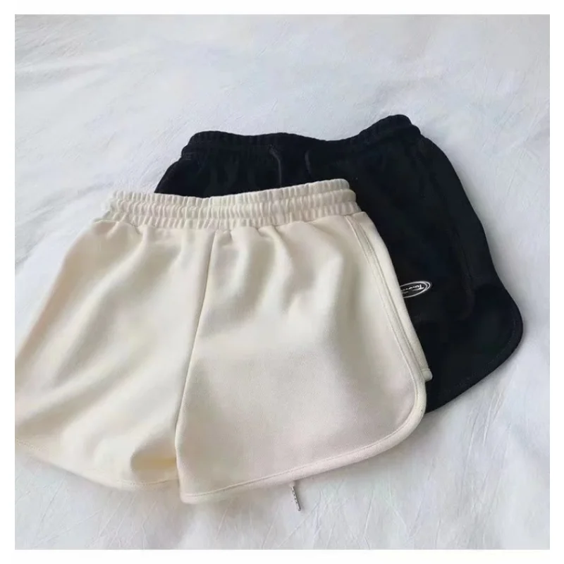 Solid Color Sports Women Shorts Summer Womens Clothing  High-waisted Casual Pants Loose Straight Leg Slim Wide Leg Booty Shorts