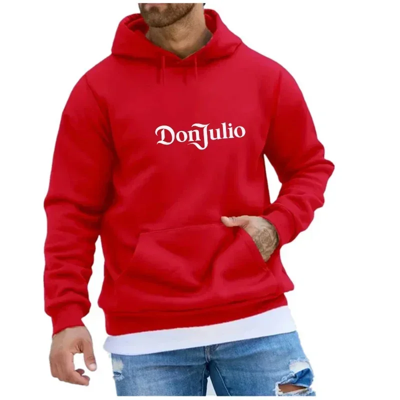 Don Julio толстовки с буквенным принтом осенние флисовые уличные капюшоном