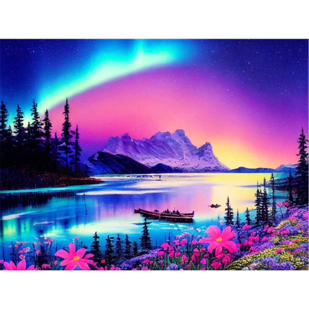 Яркая Алмазная картина YI бриллиантовая вышивка горная полноразмерная мозаика