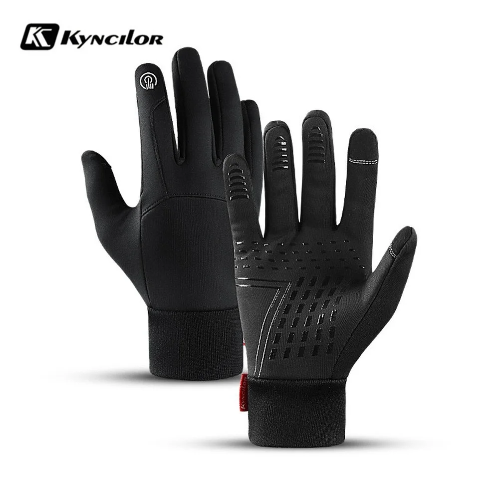 Winter Gloves Men Women Full Finger Cycling Motorcycle Gloves Male Waterproof Touch Outdoor Sport Warm Thermal Fleece Ski Gloves