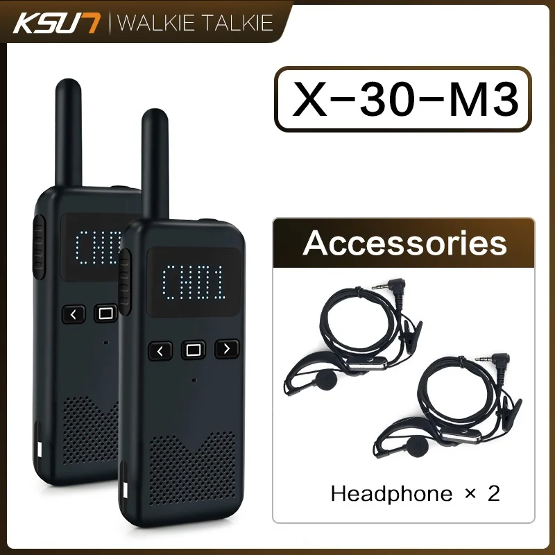 

KSUN Radios Walkie Talkie 2 Pcs Receiver Devices Station UHF Communication Transceiver Reprogram Portable Scanner Radio M3