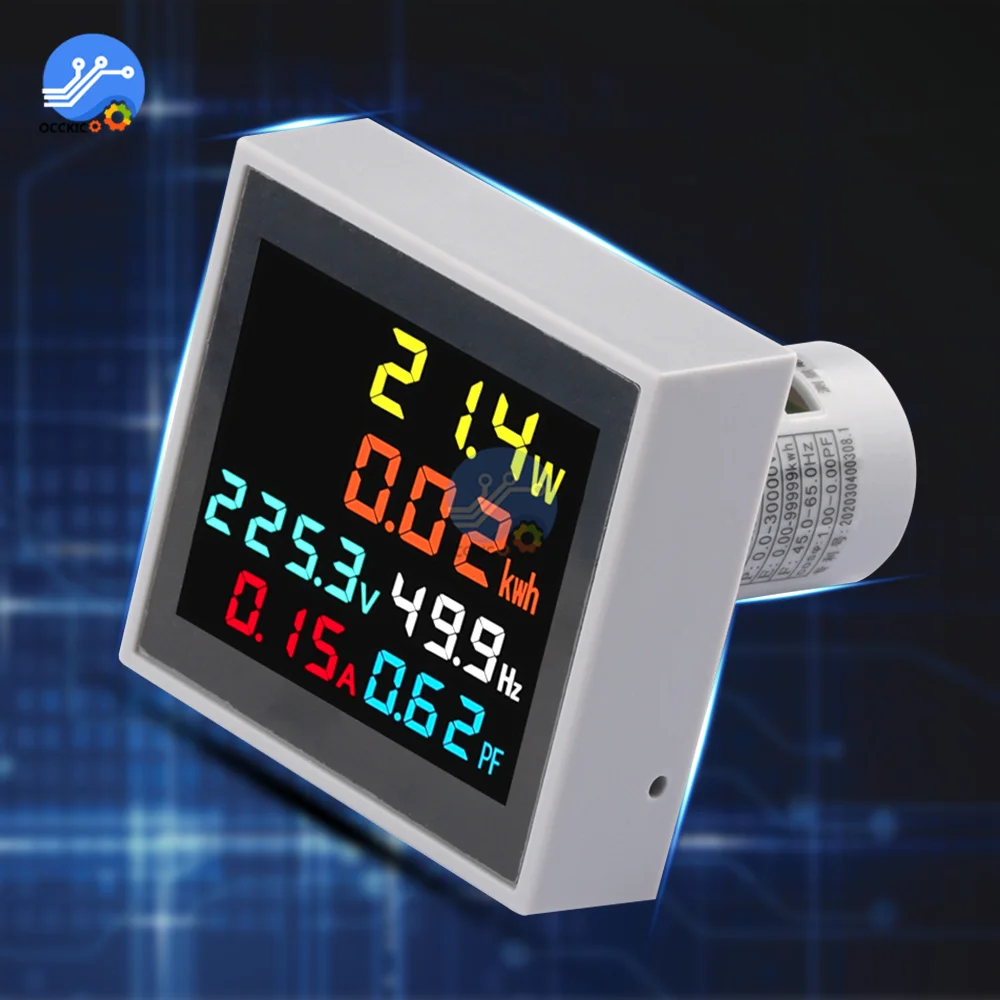 

100A AC50-300V For 110V220V AC250-450V For 380V LCD Digital Display Multi-function Voltage Current Power Display Frequency Meter