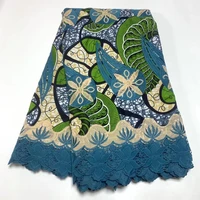 hot sale african wax prints fabric high quality nigerian ankara sewing real batik guipure lace fabric 100 cotton materials 1968