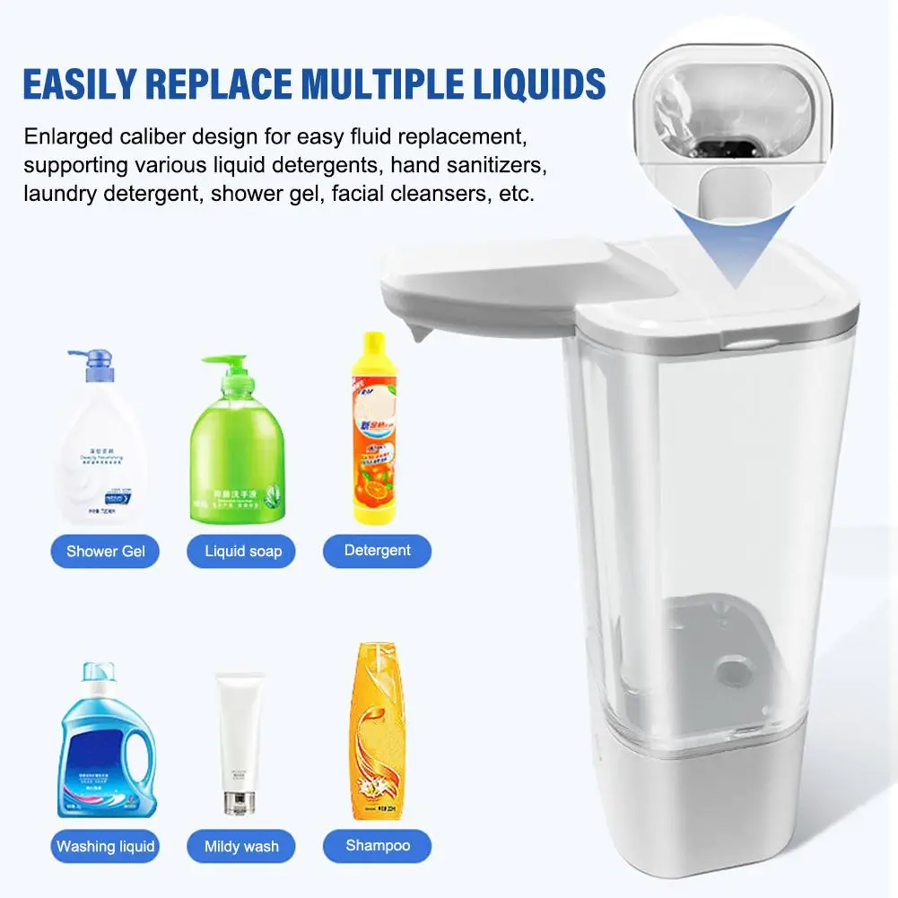 

Hand Free 500ml Automatic Soap Dispenser Touchless Sanitizer Dispenser Smart Sensor Liquid Soap Dispenser for Kitchen Bathr U9I7