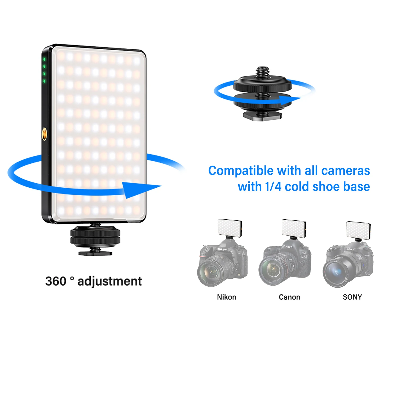 Портативный Перезаряжаемый телефон 3000 мАч яркая фотография с зажимом 2 шт Vlog Kits