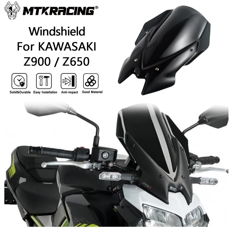 Ветровое стекло MTKRACING для KAWASAKI Z900/Z650 2021-2024 ветровое мотоцикла визор ветрозащитные