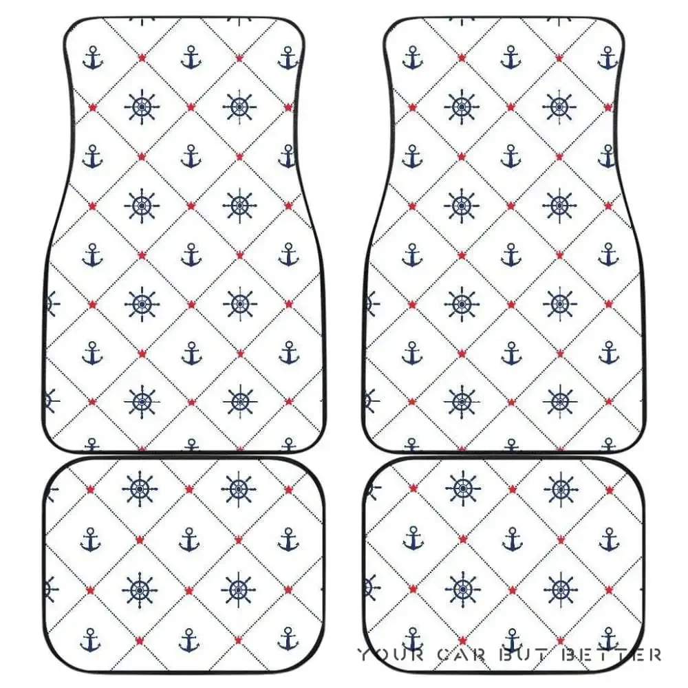 Tapis de voiture avant et Back gouvernail ancre Design nautique 045109