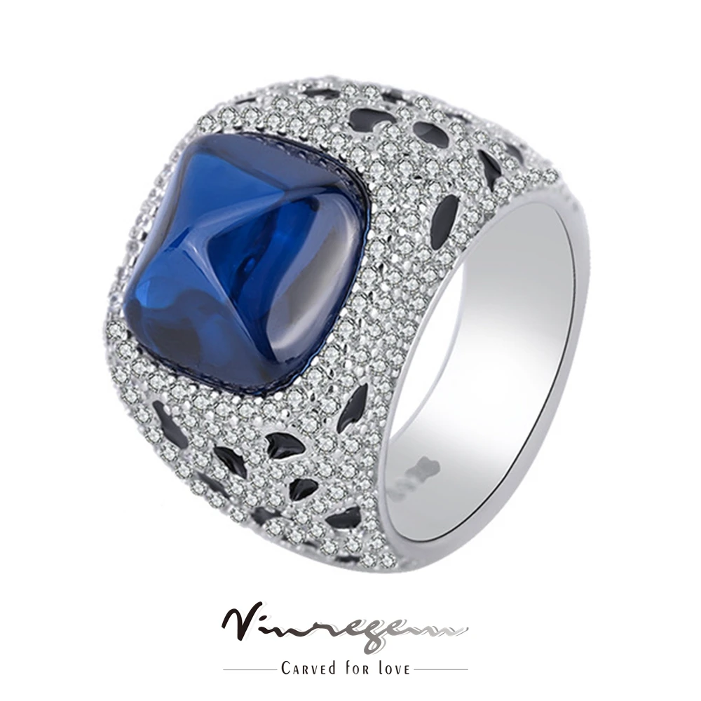 

Женское Винтажное кольцо Vinregem, кольцо из натурального искусственного муассанита с изумрудом 5 карат, огранка в виде сахарной булочки, ювелирные изделия, Прямая поставка