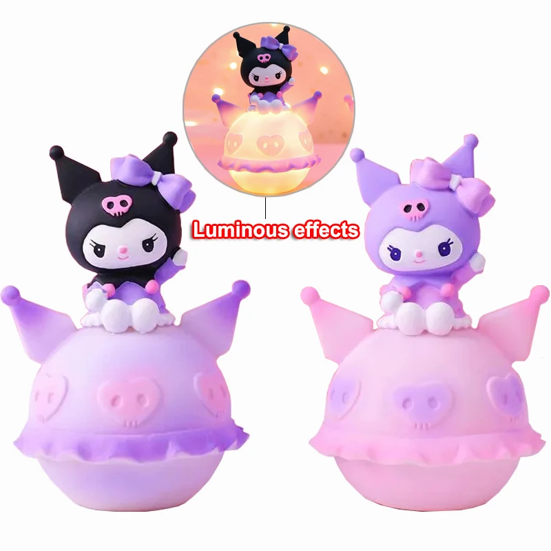 

Sanrio Kuromi Cinnamoroll Mymelody Night Light Anime Figure Lamp Soft Light Bedroom Bedside LED Light Room Children Toys Gift