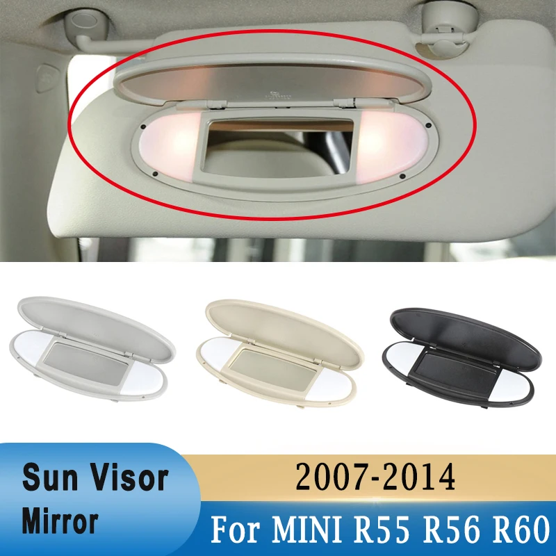 

Car Sun Visor Makeup Mirror Cover with Light & Mirror Glass for BMW MINI R55 R56 R60 2007-2014 Sun Visor Mirror 51167361833