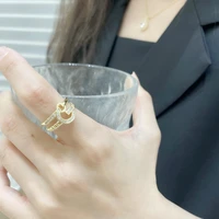 creative simple og letter rings for women couples korean fashion party jewelry adjustable engagement making girl gift wholesale