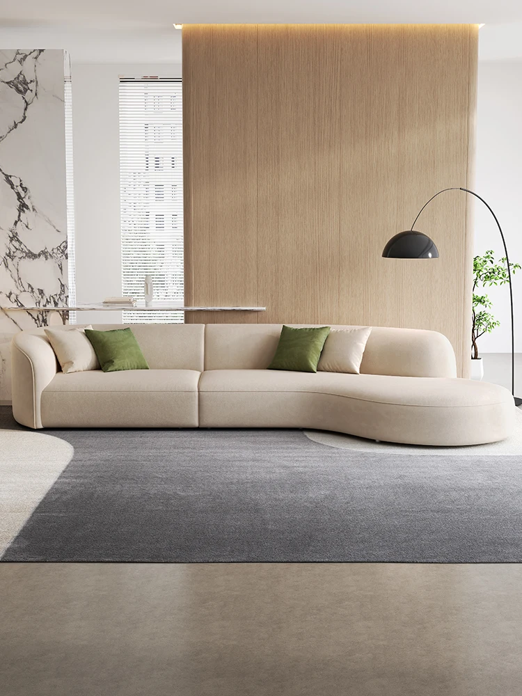 

Диван из французской ткани, итальянский минималистичный стиль, современный роскошный диван для гостиной особой формы из ткани, тихий диван из ткани.