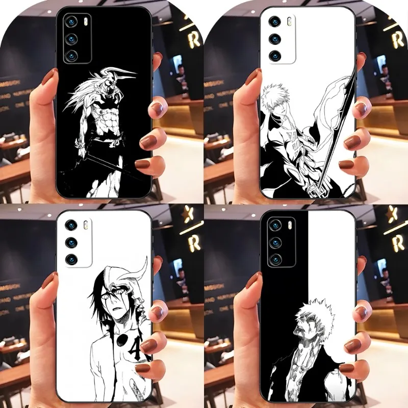 

Anime Bleach Black And White Phone Case For Huawei Y7 Y9 Y7A Y7P Y6 Y6Pro Y5 Y5P Prime 2020 2019 2018 2017 Nova 9S 9RO 9SE Cover