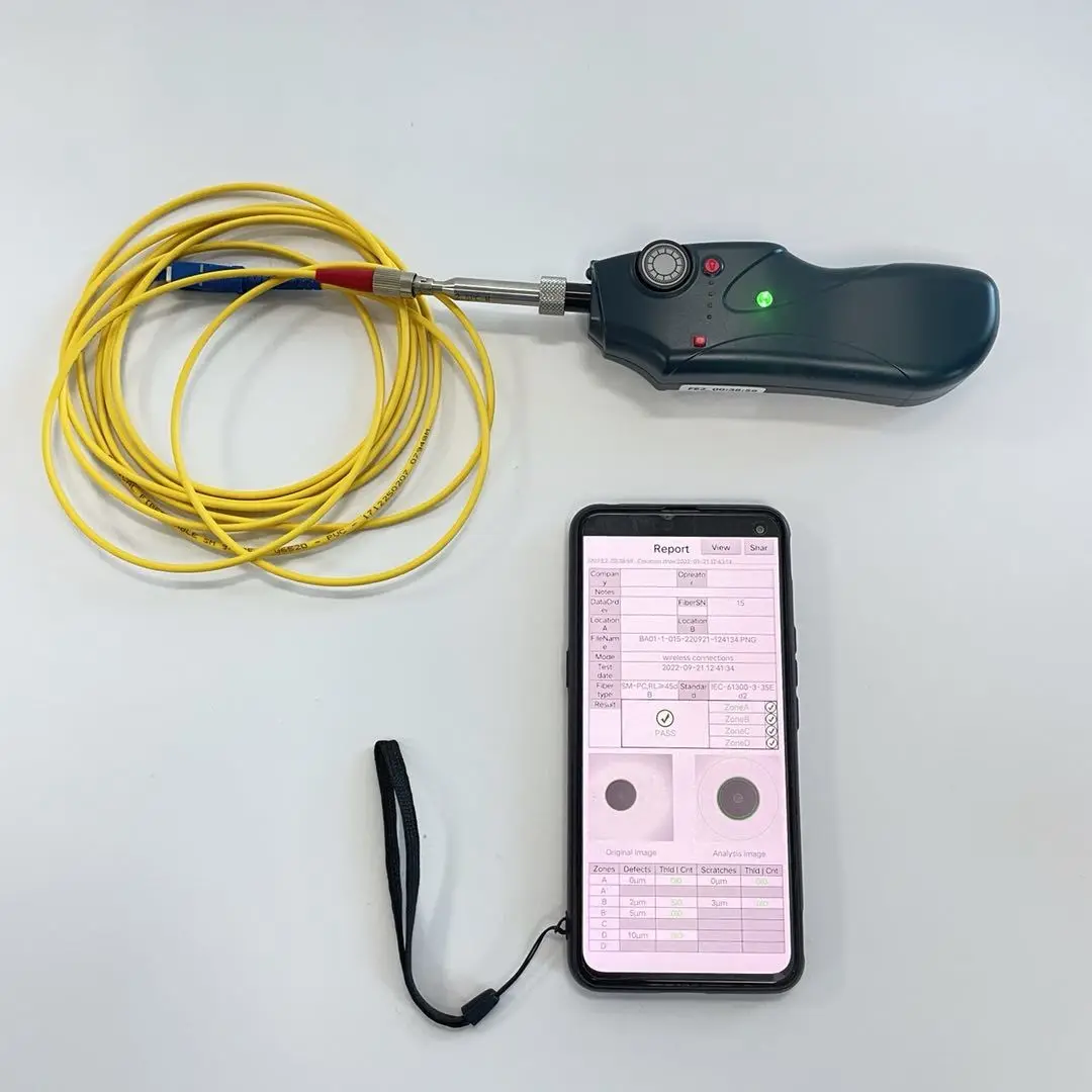 Фото Беспроводной инструмент для очистки оптоволокна Onefind WF300P, аналог EXFO FIP-435B, инспекционный микроскоп для оптоволокна №4
