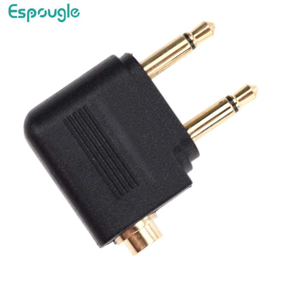 300pcs Adapter 3.5mm Gold Plated Portable Gold Plated Aviation Headset Conversion Plug Male To Female Converter