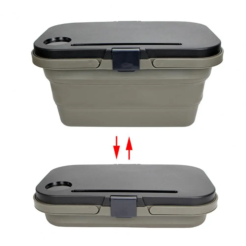 

Уличная складная корзина, портативная вместительная складная коробка для кемпинга, 15 л, с подстаканником, для хранения в автомобиле, для мыт...