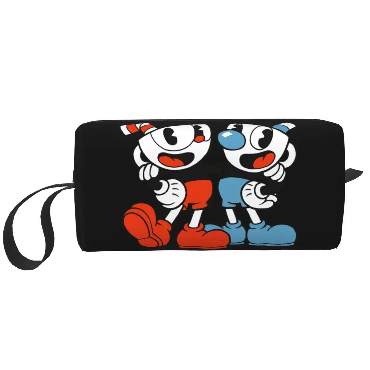

Лидер продаж на заказ, мультяшная сумка для туалетных принадлежностей Cuphead Mugman, женский косметический Органайзер для макияжа, дамские сумки для хранения красоты, семейный набор