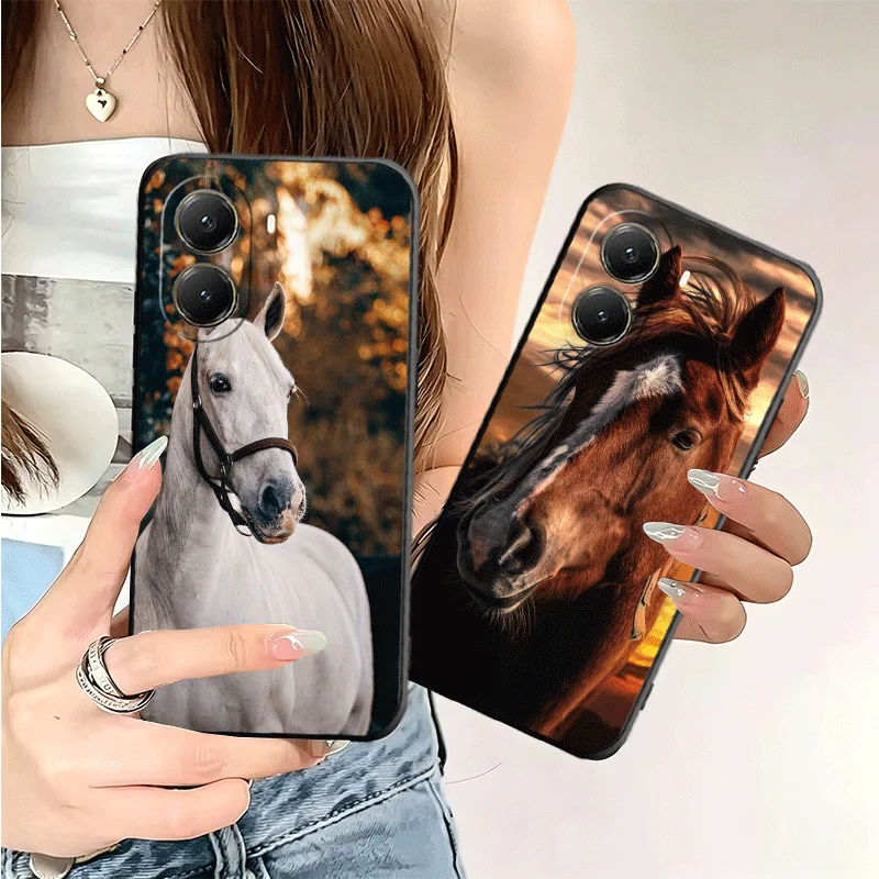Фото Мягкий силиконовый чехол для телефона Xiaomi Poco M8 F8 X8 Pro Max с рисунком лошади Ферганы, для моделей X7 F7 M7 X6 X5 Redmi 15C 15A X4 X3 M6 M5S №2