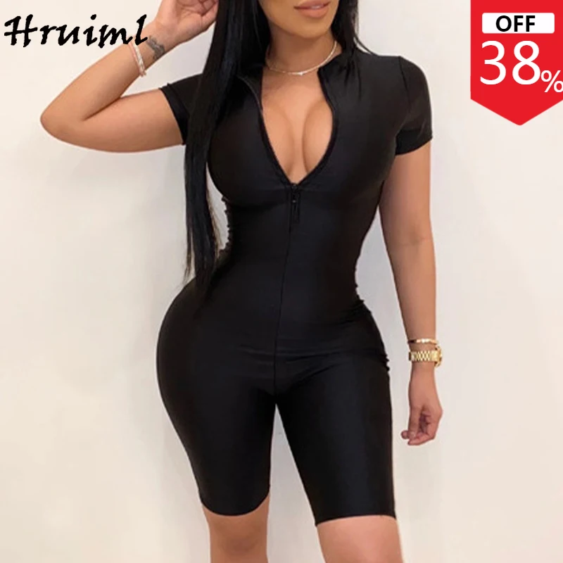 

Комбинезон женский с коротким рукавом, с завышенной талией