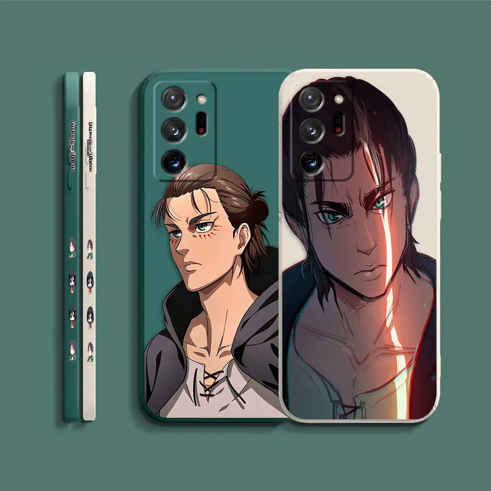 Case For Samsung Galaxy A90 A80 A70 A60 A50 A40 A30 Note 20 Pro Plus Lite Ultra 4G 5G Case  Anime A-Attack O-On T-Titan E-Eren