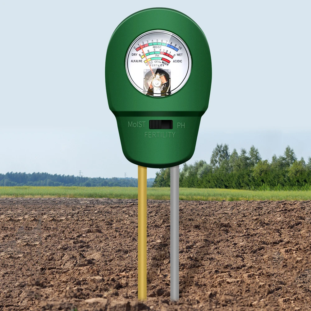 

3 в 1, прибор для измерения PH почвы растений, освещение, гигрометр, анализатор влажности, измеритель влажности для сада