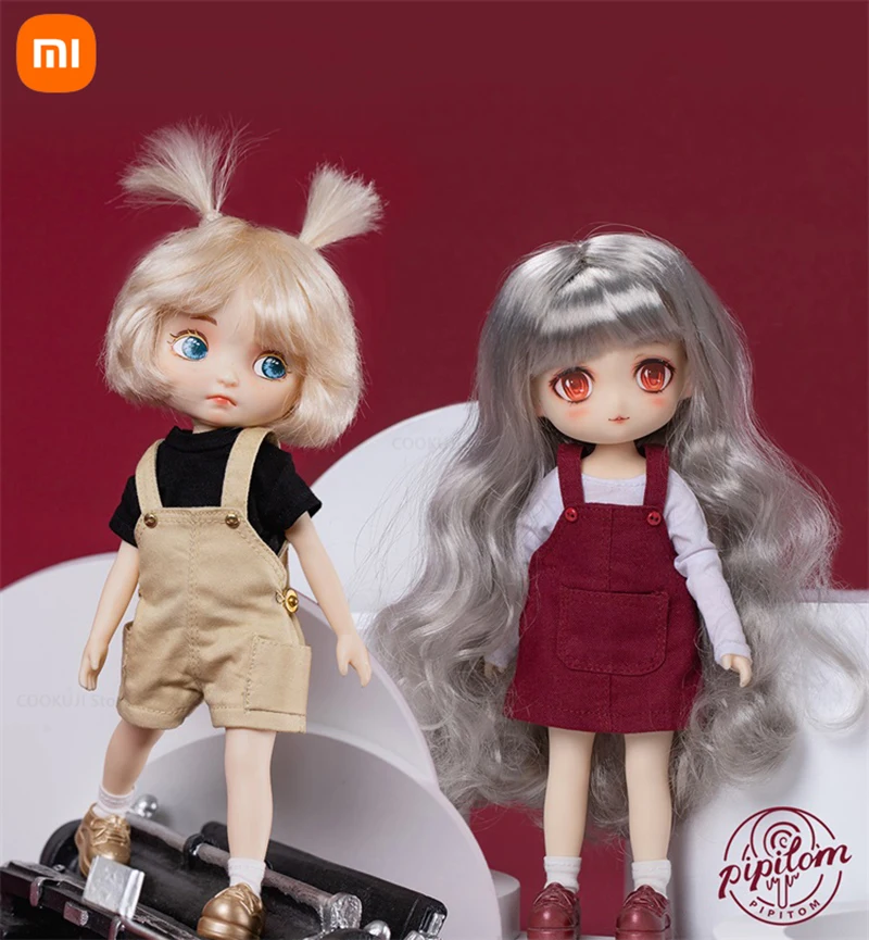 

Новая резиновая кукла Xiaomi Monst Savage Baby, милая игрушка с голубыми глазами для девочек, шарнирное тело, активный рост, детский подарок на день рож...