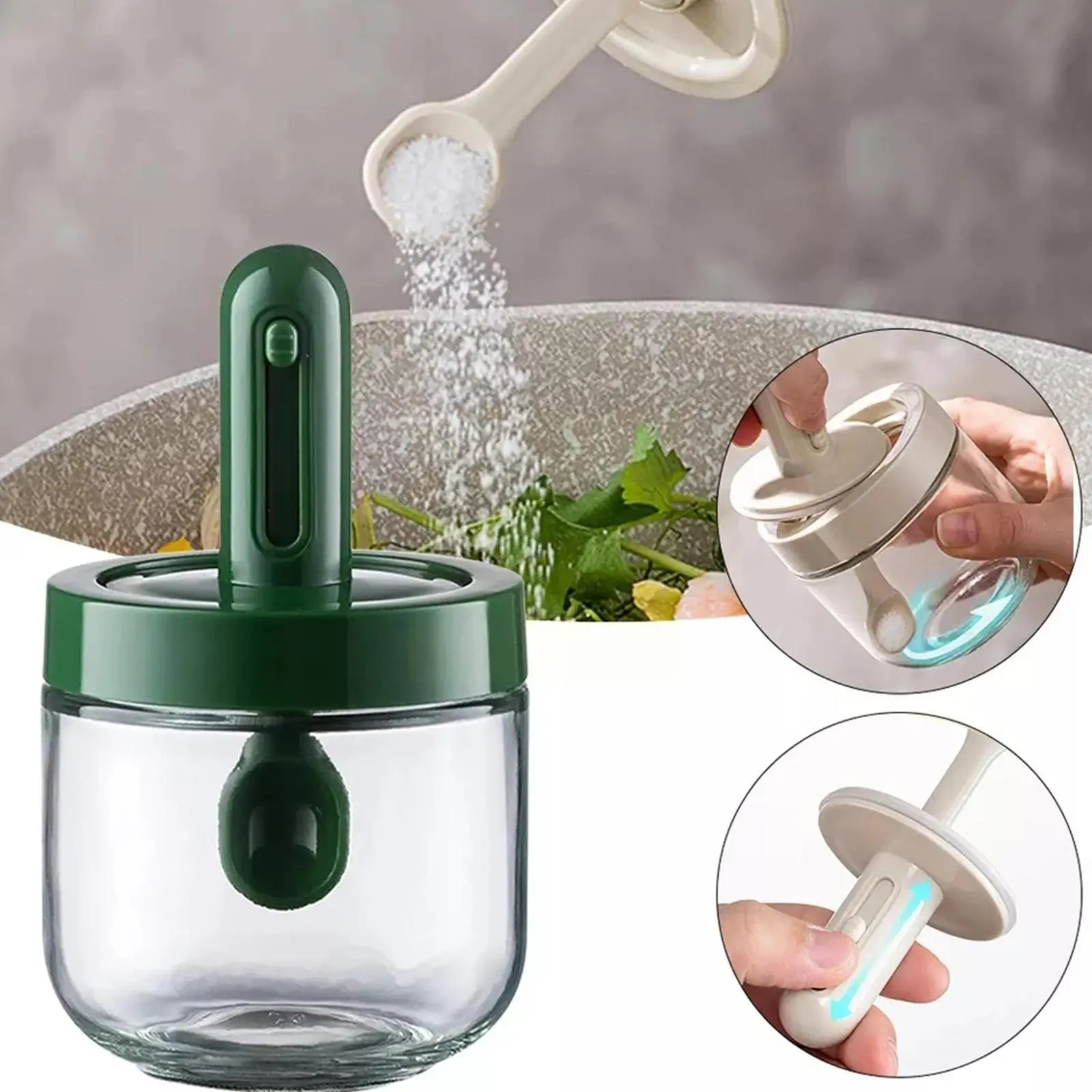 

Telescopic Spice Seasoning Bottle Household Kitchen Leak-proof Seasoning Storage Box Salt Box A9r4