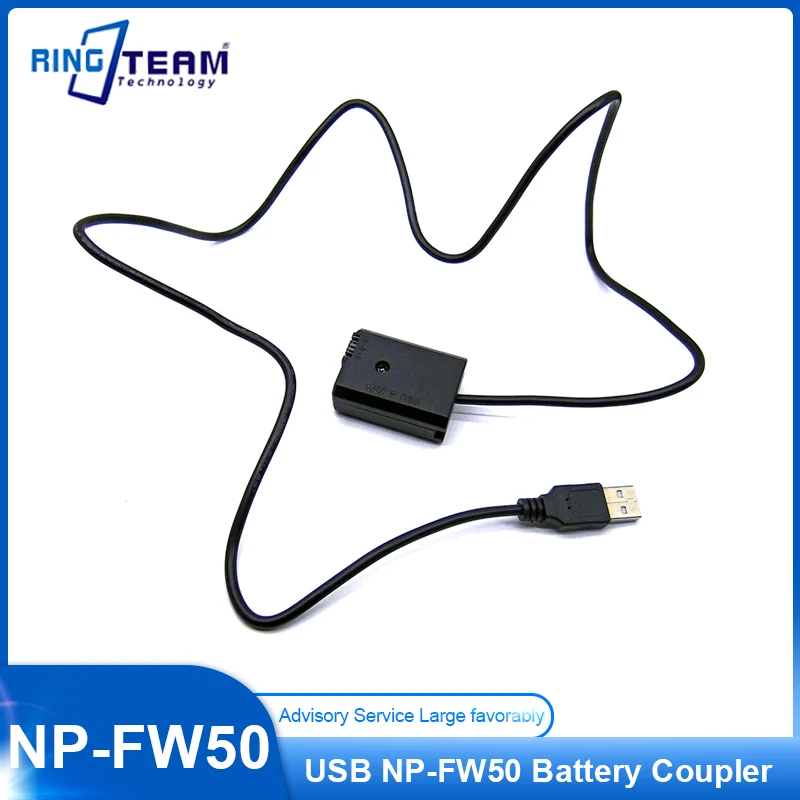 

50X USB NP-FW50 Battery Coupler for Sony NEX F3 5 7 A33 A55 SLT-A35 A7 A7000 A6500 A6000 A3000 A6300 A5100 A5000 RX10 Cameras